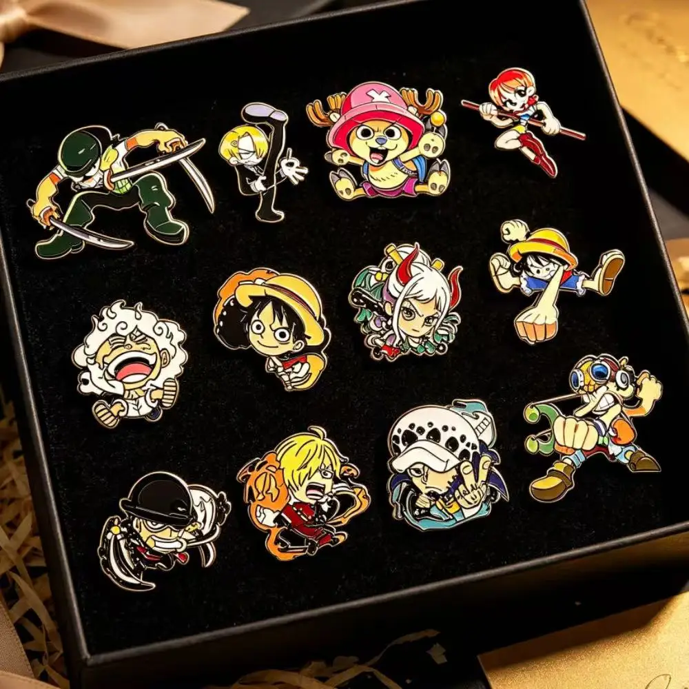 12Pcs Cartoon Enamel Pin Brooch Set, Cute Metal Badges, Holiday Gift for Bag Clothes, Christmas & Black Friday