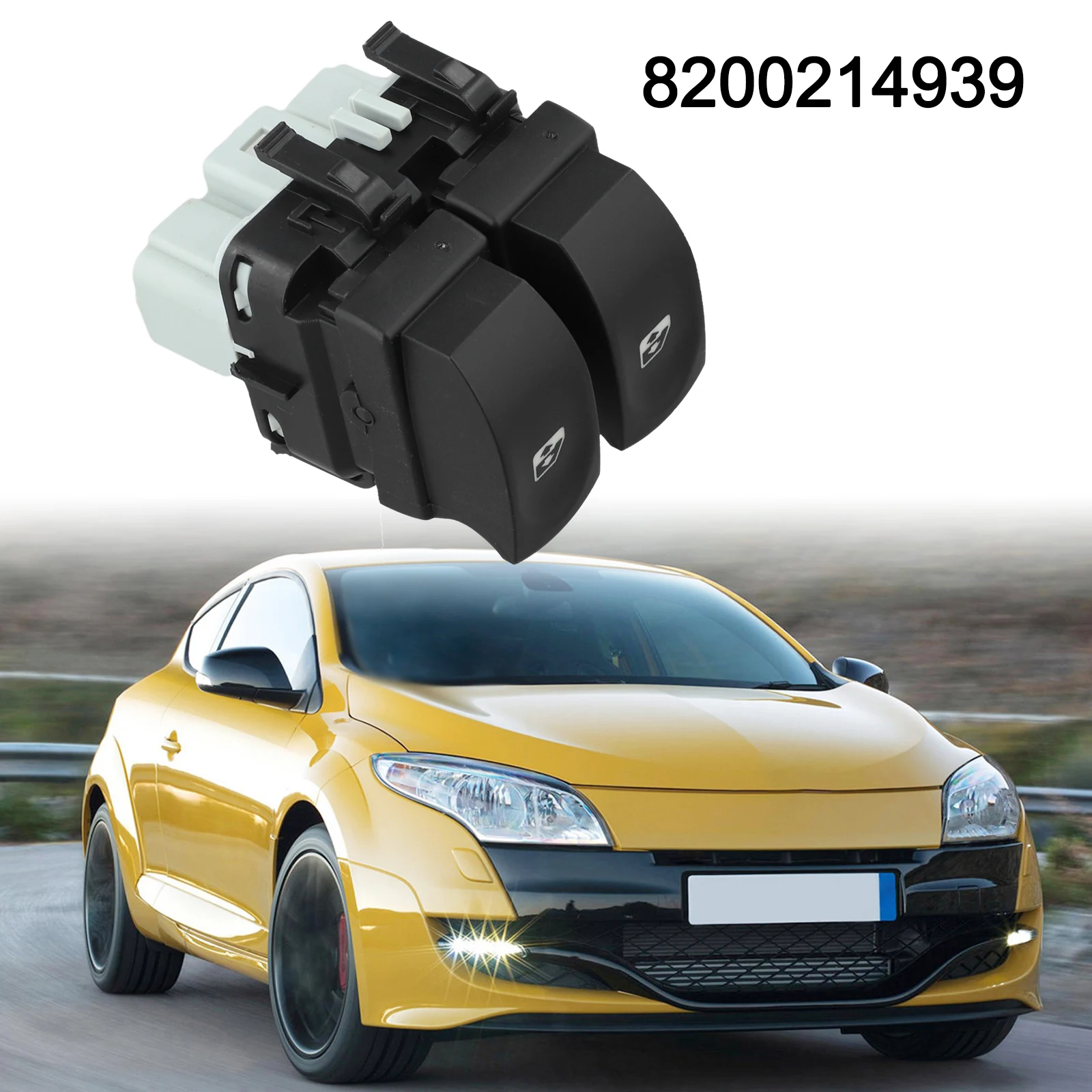 Car Window Switch Replacement for Renault For Clio 3 Model and Compatible Symbol and with Part Number 8200214939