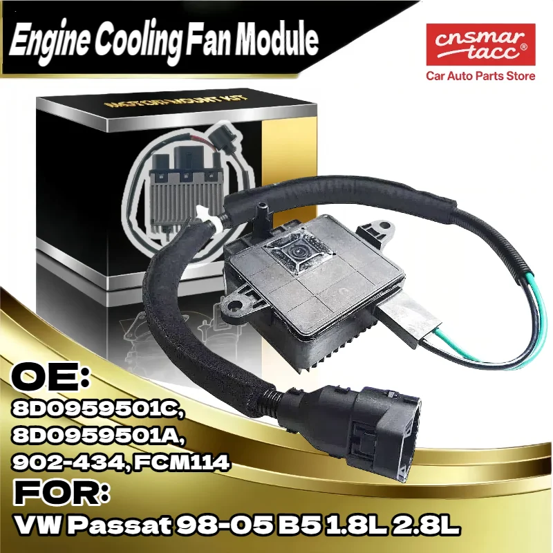 

Модуль управления вентилятором FCM114 для Volkswagen VW Passat 1998 2005 1,8 л 2,8 л, замена 902-434 8D0959501C