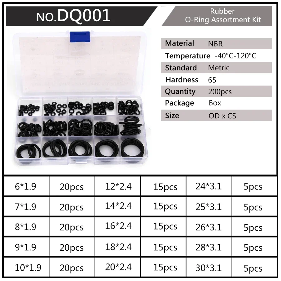 PCP Paintball Airsoft NBR Rubber Gasket Replacements Sealing O-rings Kit OD 6mm-30mm Millimeters CS 1.5mm 1.9mm 2.4mm 3.1mm