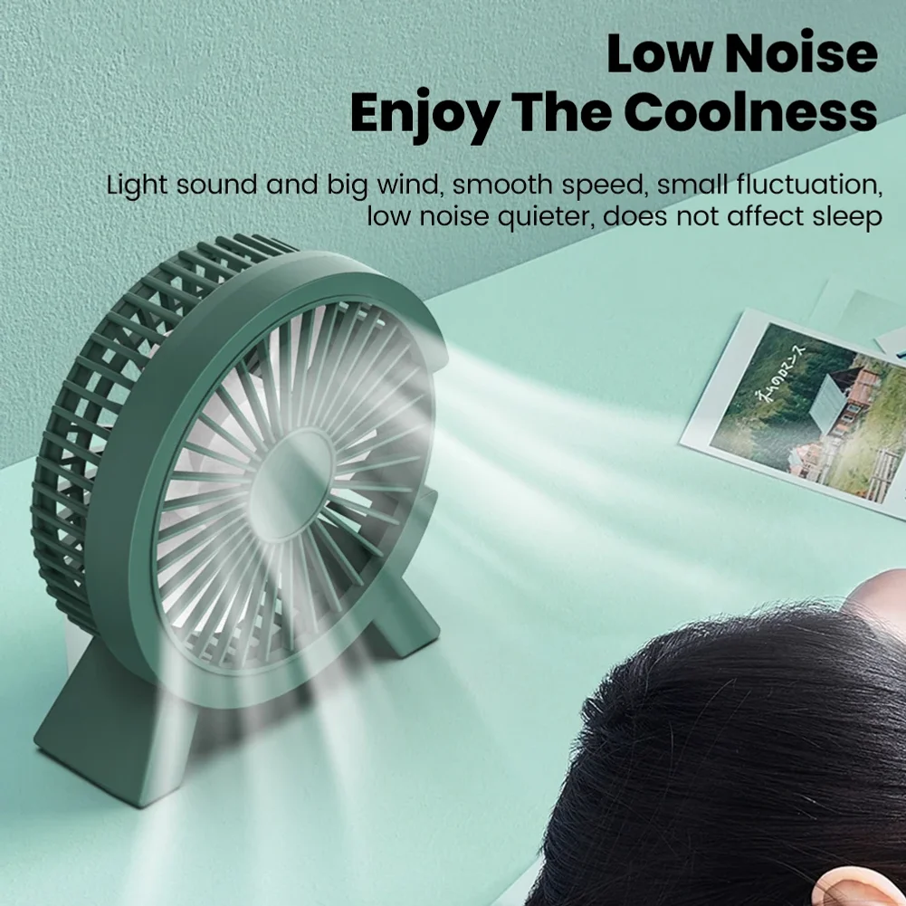 Mini USB Rechargeable Table Fan Portable USB Small Fan Fan For Student Dormitory Computer Summer Gadget Home Desk Office view 2