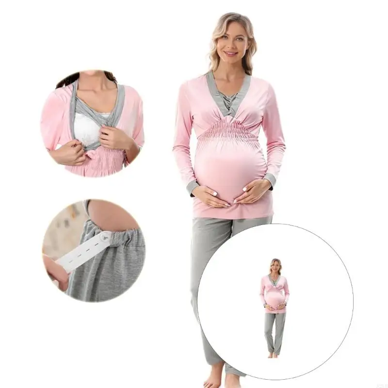 tessuto-traspirante-per-maternita-set-pigiama-per-maternita-abbigliamento-con-scollo-a-v-per-abbigliamento-traspirante-per-in