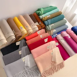 Fashion Winter Women Scarf Shawls and Wraps Lady Solid Female Hijab Stoles Long Cashmere Pashmina Foulard Head Scarves