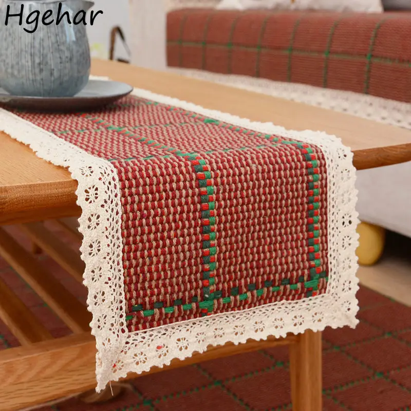 

Table Runner Print Pastoral Lace Vintage Hotel Japan Style Home Textile Decorate Elegant Daily Basic Restaurant Design Leisure