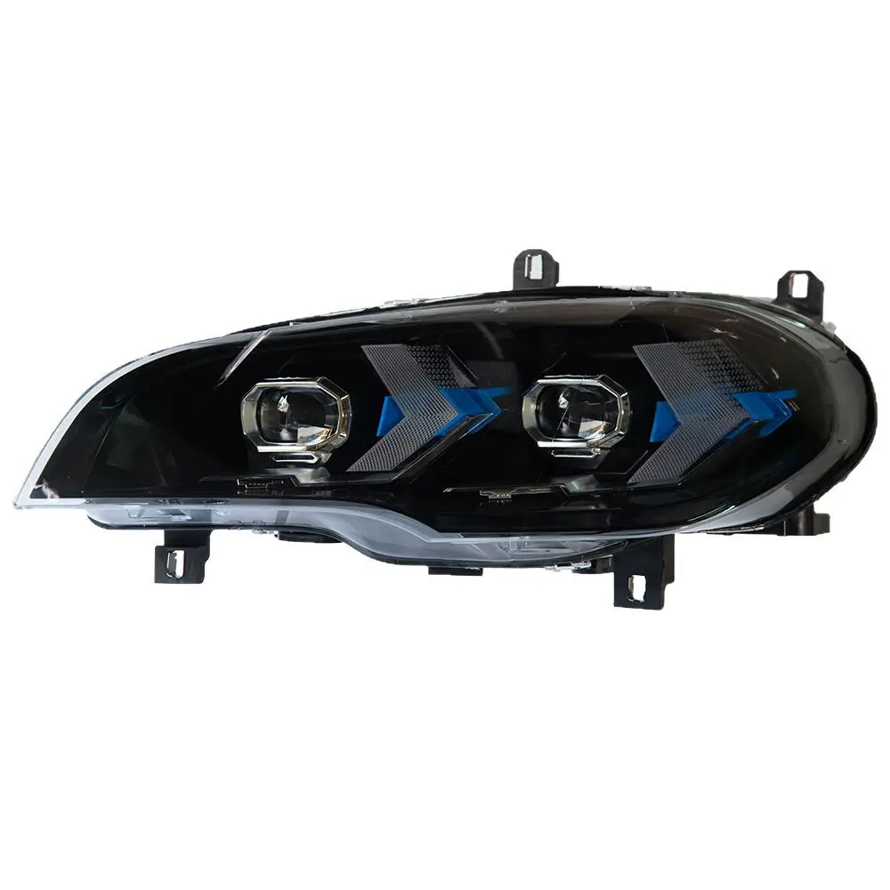 

X5 E70 Обновление фар для X5 2007-2013 Светодиодные фары дневных ходовых огней DRL Динамические указатели поворота Объектив автомобильного проектора