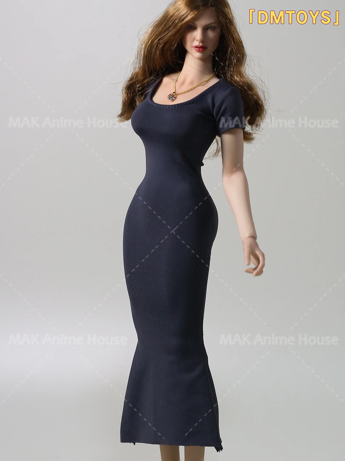 DMTOYS DF092 1/6 fesses ajustées enveloppées queue de poisson jupe longue vêtements modèle adapté 12 ''femme soldat figurine corps