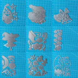Christmas Cutting Dies Scrapbooking Santa Claus Sled small bell DIY Craft Album Paper Card Making Embossed Decoration stencils