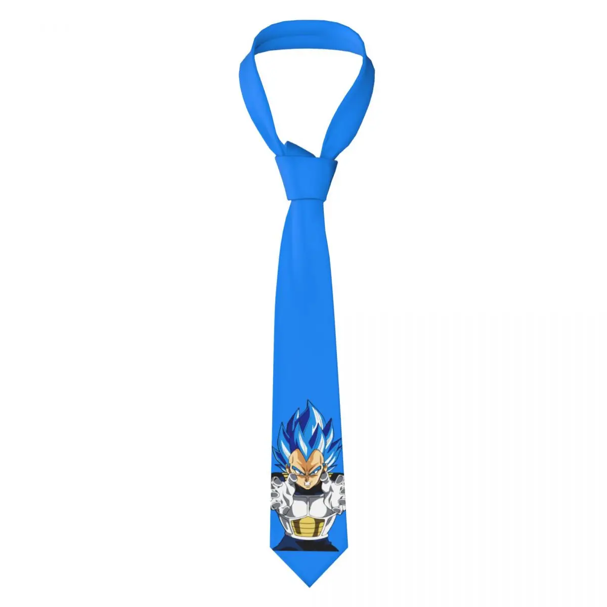 Vegeta Ascended Super Saiyan Blue Necktie Slim 8 cm Narrow Dbz Dragon Ball Neck Ties for Men Accessories Gravatas Wedding Party