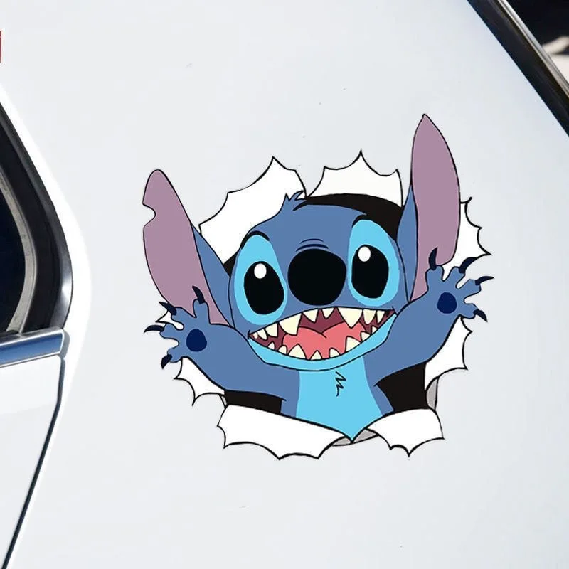 Interstellar Baby Cartoon Anime Stitch Disgusting Ghost Car Personalized Creative Decorative Stickers Fuel Tank Cap Car Stickers