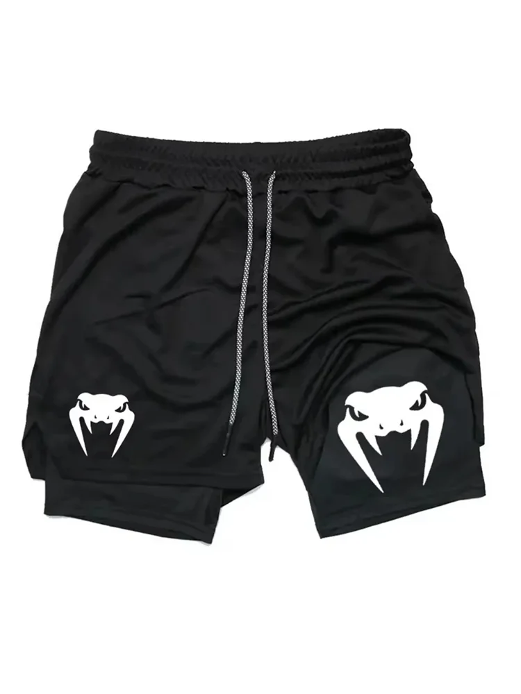 

Мужские шорты для бега 2-в-1, высококачественные эластичные двухслойные шорты, дышащие и легкие, тренировочные шорты для подростков DF0004