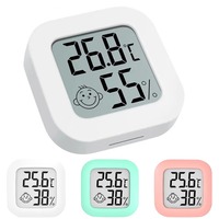 Mini Thermometer Indoor and Outdoor LCD Digital Temperature Room Hygrometer Meter Sensor Hygrometer Temperature for Home