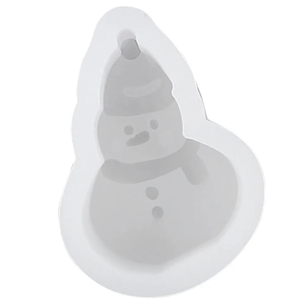 Silikon-Schneemann-Form für DIY Fondant-Kuchendekorationen, Schokolade, C ies, Basteln, antihaftbeschichtet, Backzubehör, flexible Formen, Weihnachten