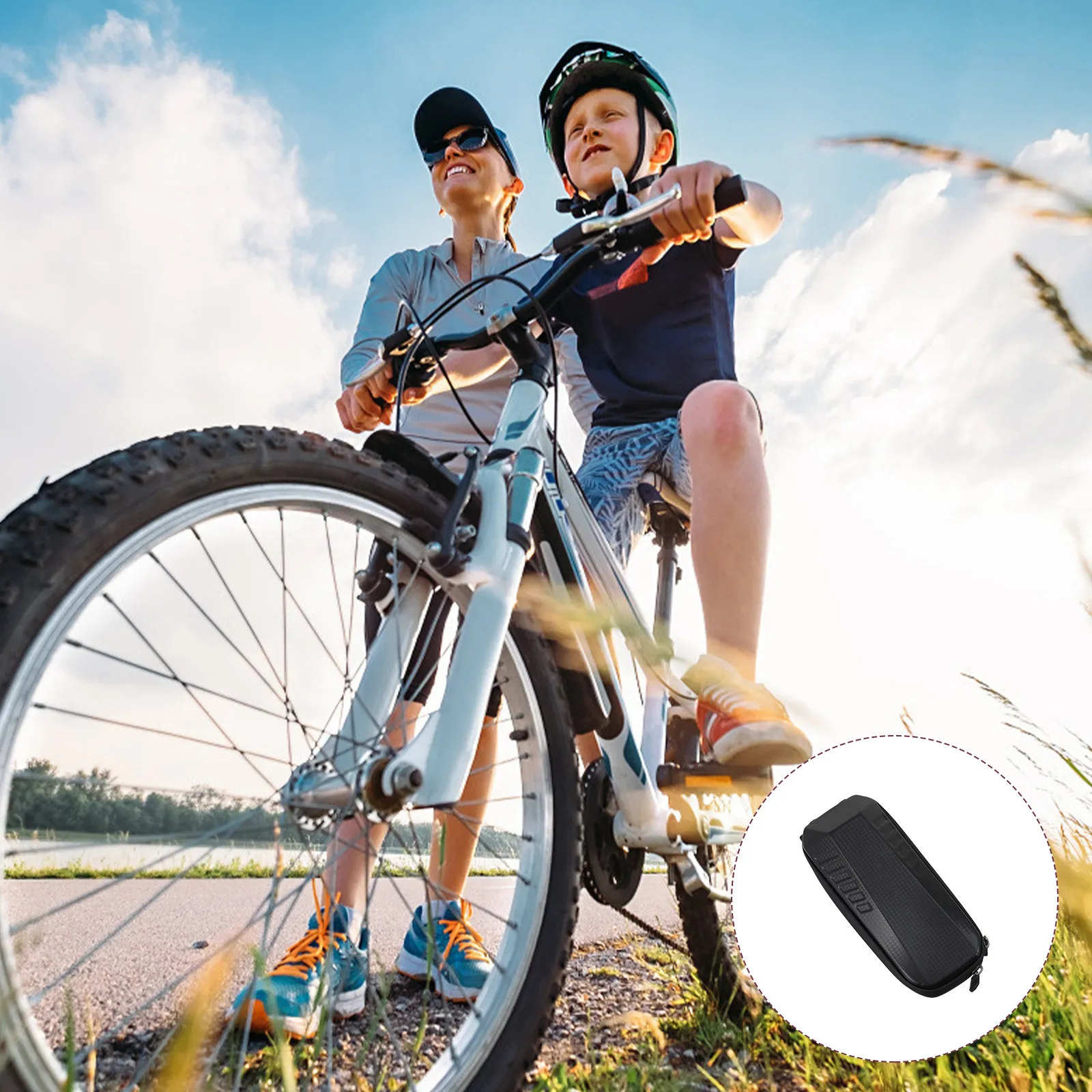 

1 шт. Водонепроницаемая передняя сумка на раму велосипеда, большая, ударопрочная, с держателем для телефона, защита от дождя и царапин, для велоспорта