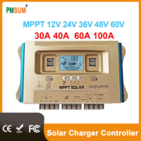 Y&H 30A 40A 60A 100A Wind Solar Hybrid Controller MPPT LCD Dual USB 12V 24V 36V 48V 60V Battery Charging Regulator