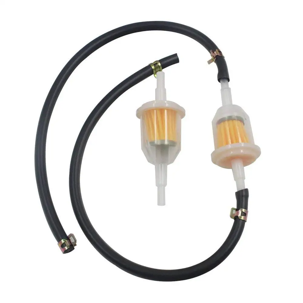 

1/4" ID 691035 Fuel Filter 395051R Fuel Line Hose 791850 Clamps for ATV Motorcycle Lawn Mower B&S John Deere Craftsman Engines