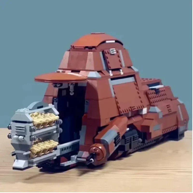 Sci-Fi Schwerer Kettenfahrzeug-Transportträger DIY-Bausatz, Interstellares Gepanzertes Fahrzeug als Schreibtisch-Sammlerstück, Hobby-Geschenk für Erwachsene
