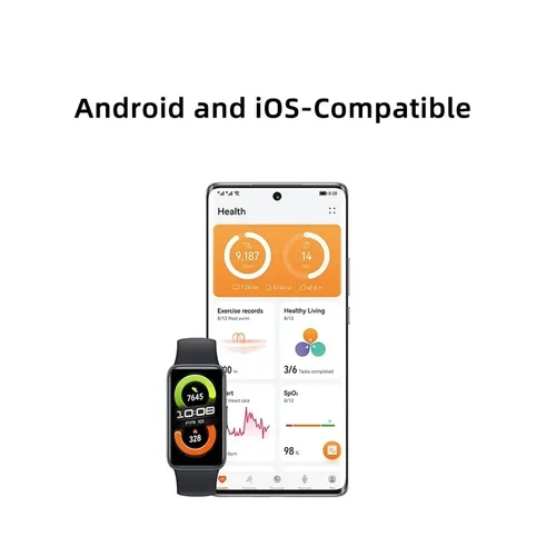 Imagen 2 del producto HUAWEI Original Band 8 banda inteligente oxígeno en sangre durante todo el día pantalla AMOLED de 1,47 pulgadas banda inteligente de ritmo cardíaco 2 semanas de duración de la batería impermeable