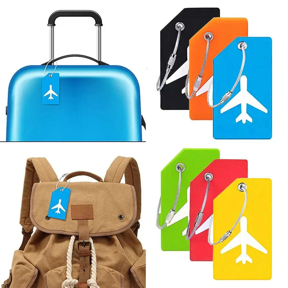 Travel Accessories Silicone Luggage Tag Soft 6Colors Boarding Pass Suitcase Straps Women