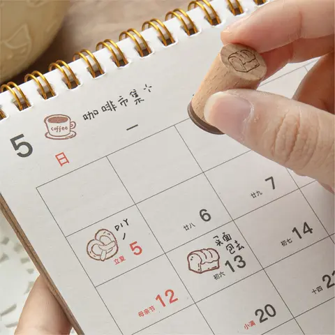 빈티지 커피 빵 나무 고무 스탬프 – 병 모양 DIY 장식용, 스크랩북 앨범, 일일 플래너 및 편지지에 적합