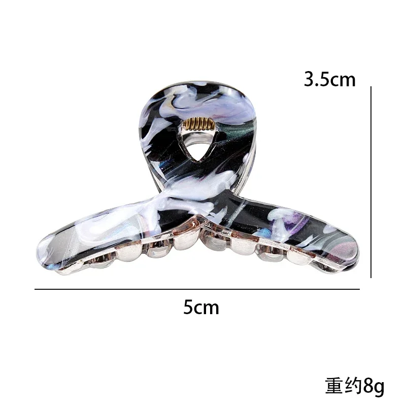 Acetate Women's Hair Clips Luxury Black Colorful Cross Claws Girls Barrette Hairpin Girl Fashion Kids Hair Accessories