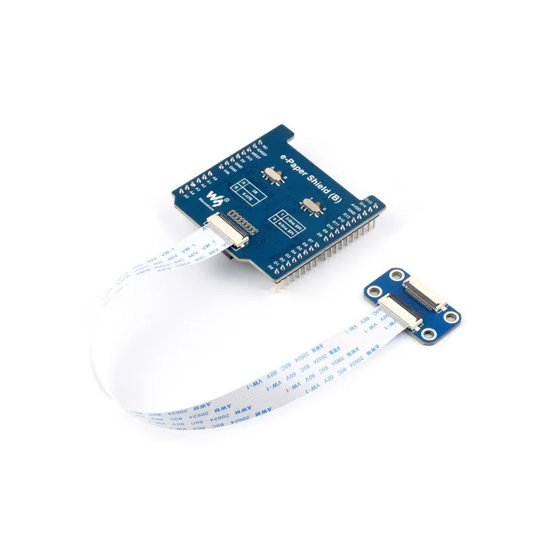 WaveshareUniversal E-Paper Raw Panel Driver Shield (B) For Arduino, Onboard MX25R6435F Flash Chip, Supports Expanding External R