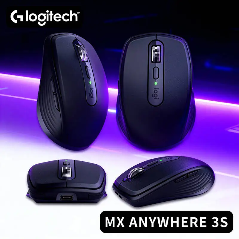 

Компактная мышь Logitech MX Anywhere 3S, эргономичный дизайн, перезаряжаемая, с быстрым прокруткой для портативных ПК Mac