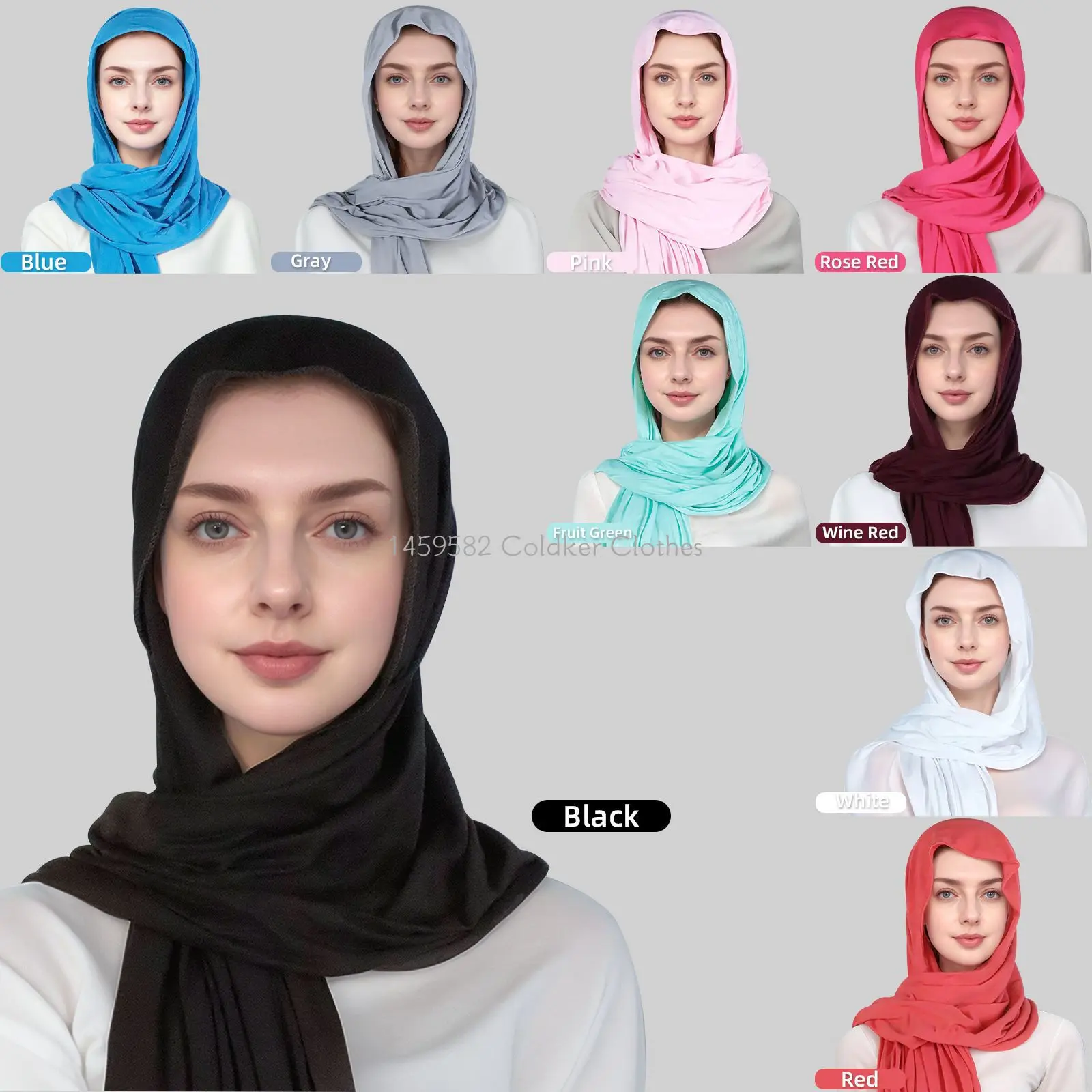 

Muslim Chiffon Hijab Scarf Women Long Solid Color Head Wrap For Women Hijabs Scarves Ladies Muslim Veil Jersey Hijabs