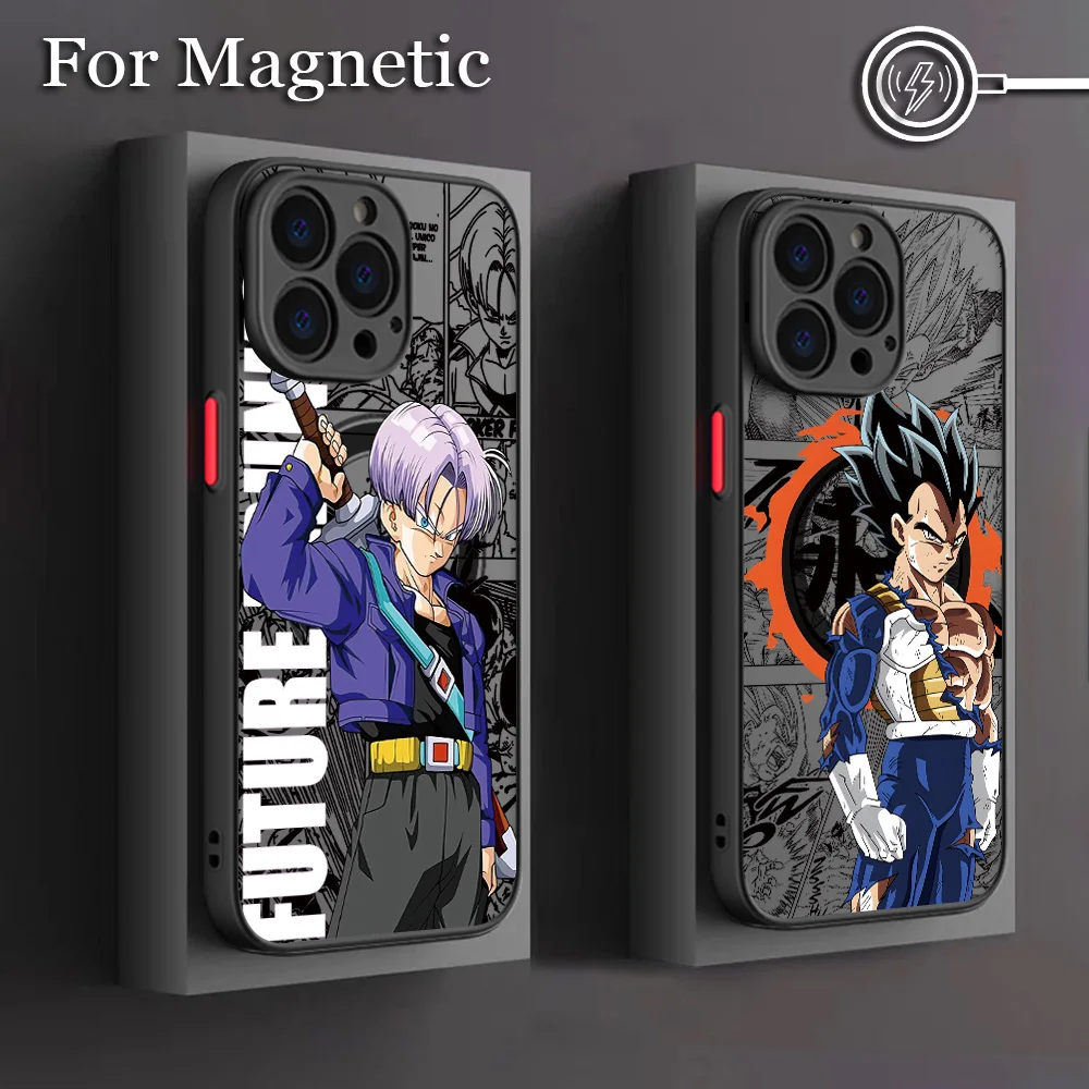 Phone Case For Samsung Galaxy S26 S25 S24 S23 S22 S21 S20 FE Plus Ultra 5G Matte Magnetic Cover Cool Goku Anime Dragons Balls