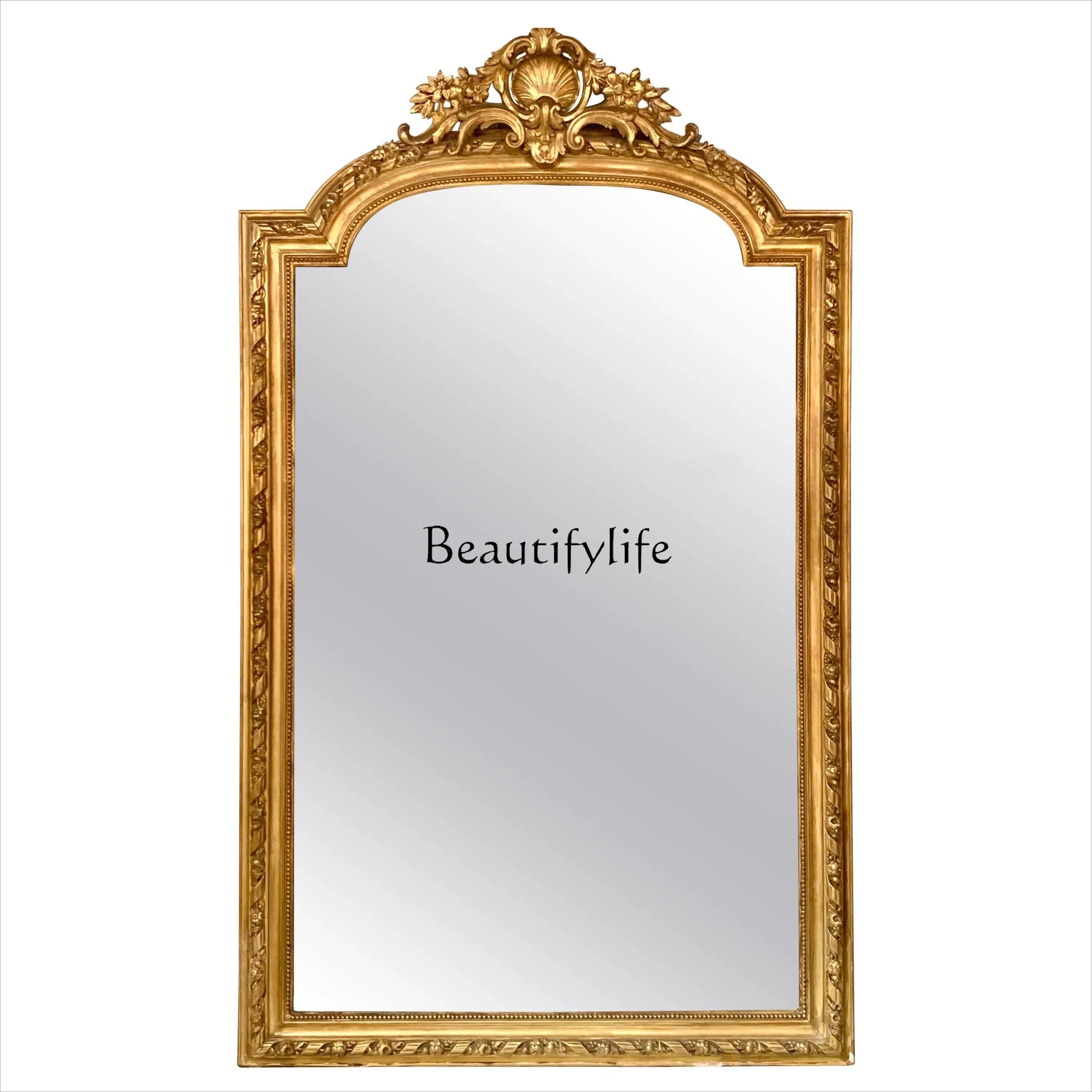 

*FG44European retro bathroom mirror wall hanging bathroom carved bathroom mirror