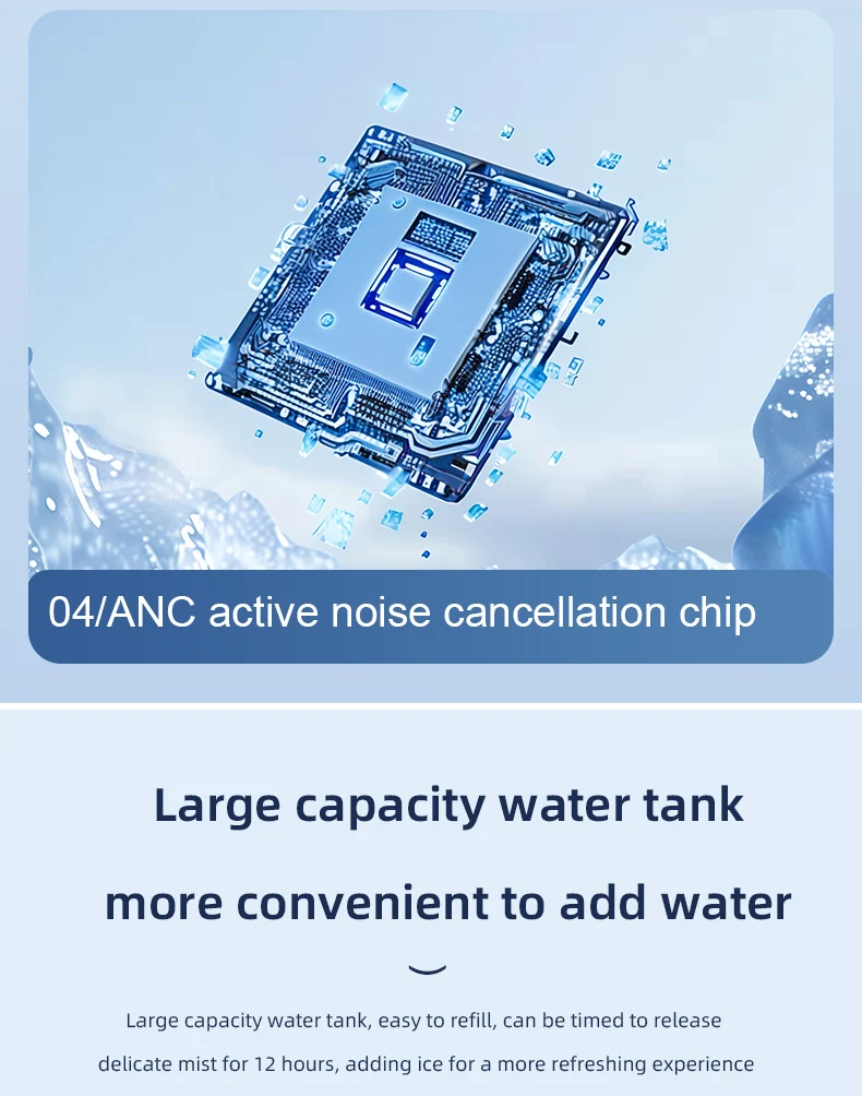 Humidification Refrigeration Small Fan Portable Mini Electric Cooling Fan 2nd Generation Negative Ion Desktop Fan Healthy Cool