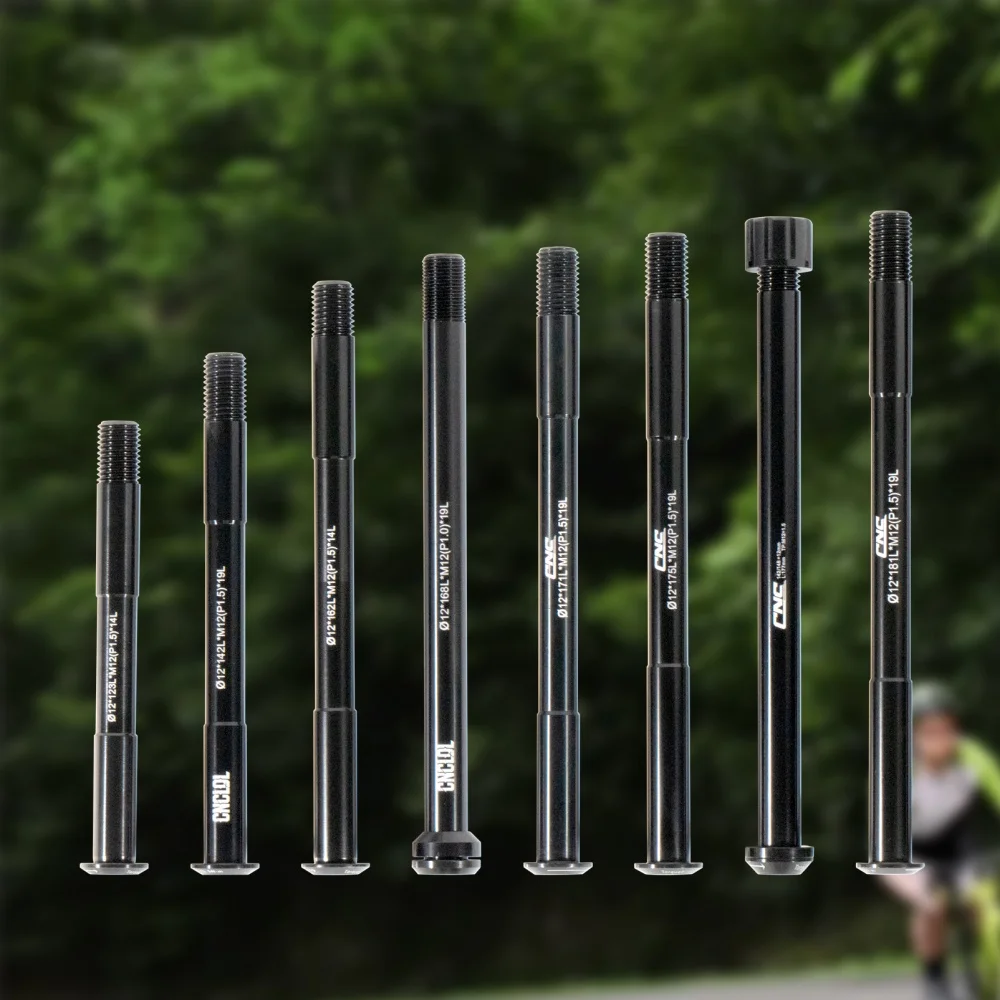 CNC-Fahrrad-Hinterachse, M12 X 1,5 Gewinde, passend für MTB-Rennräder, Längenoptionen: 23, 126, 142, 148, 157, 162, 168, 171, 175, 181 mm. – Detail 5