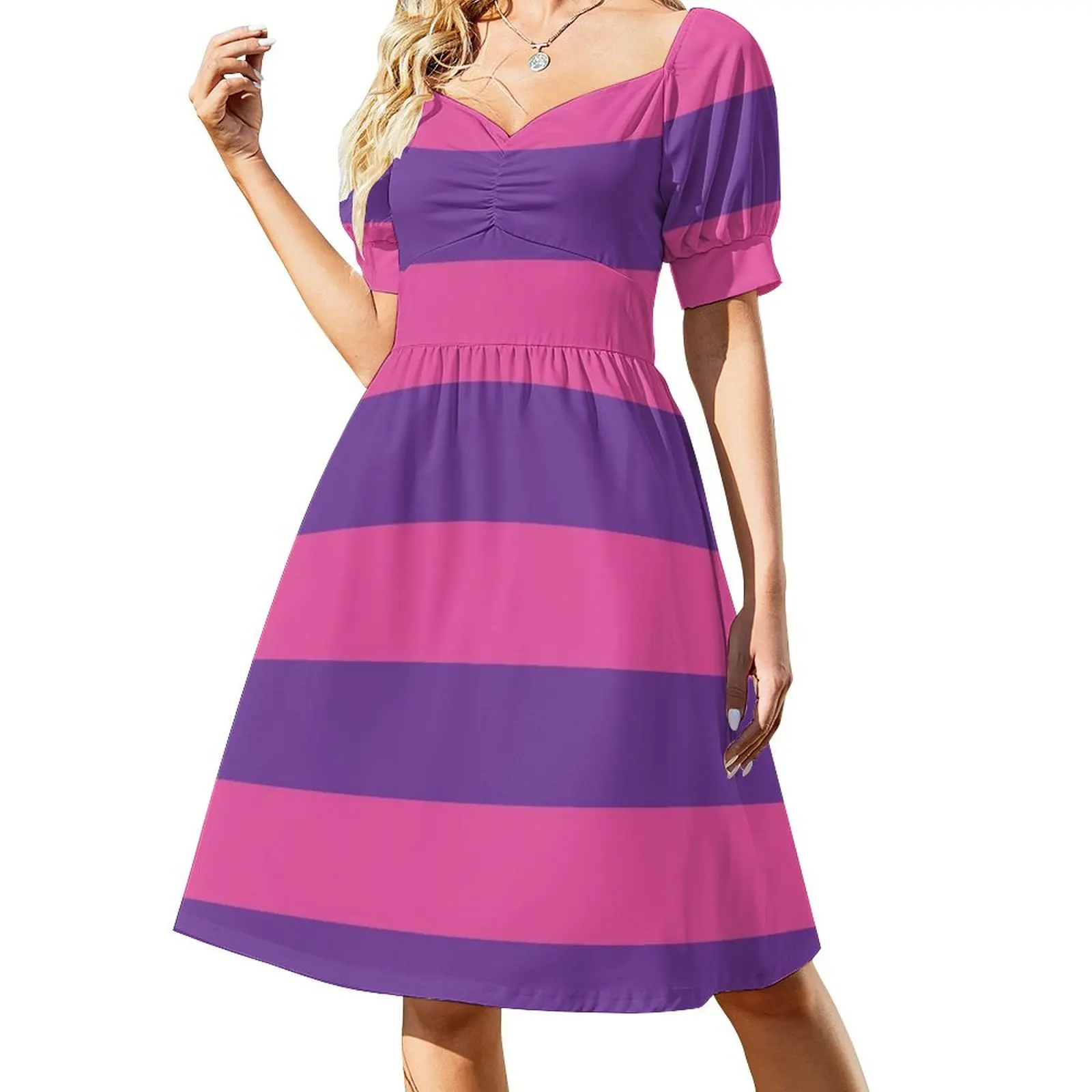 

Pink and Purple wide stripes Sleeveless Dress dresses for official occasions dresses for women 2023