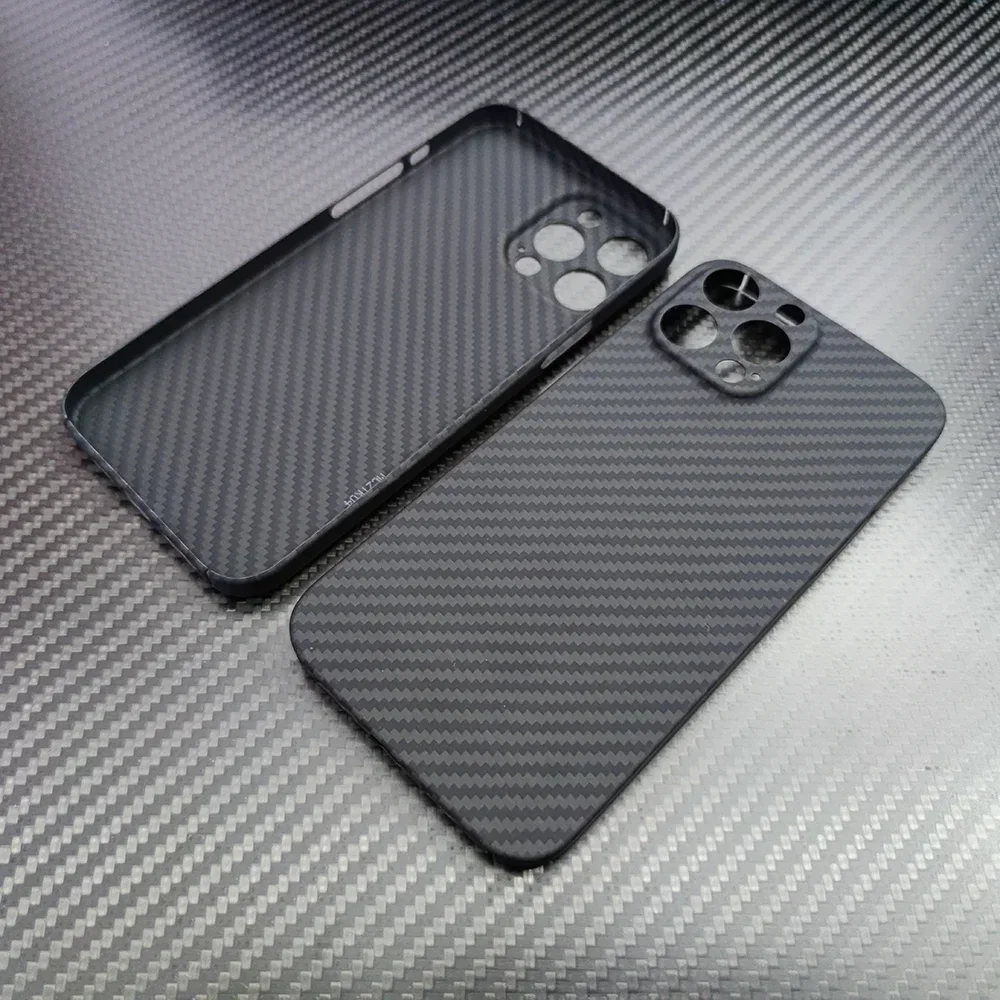 

For iPhone 13/14/15/16 Pro Max case Pure Carbon Fiber Fine hole camera Thin Aramid fiber phone Cover for iPhone 15 pro 13mini