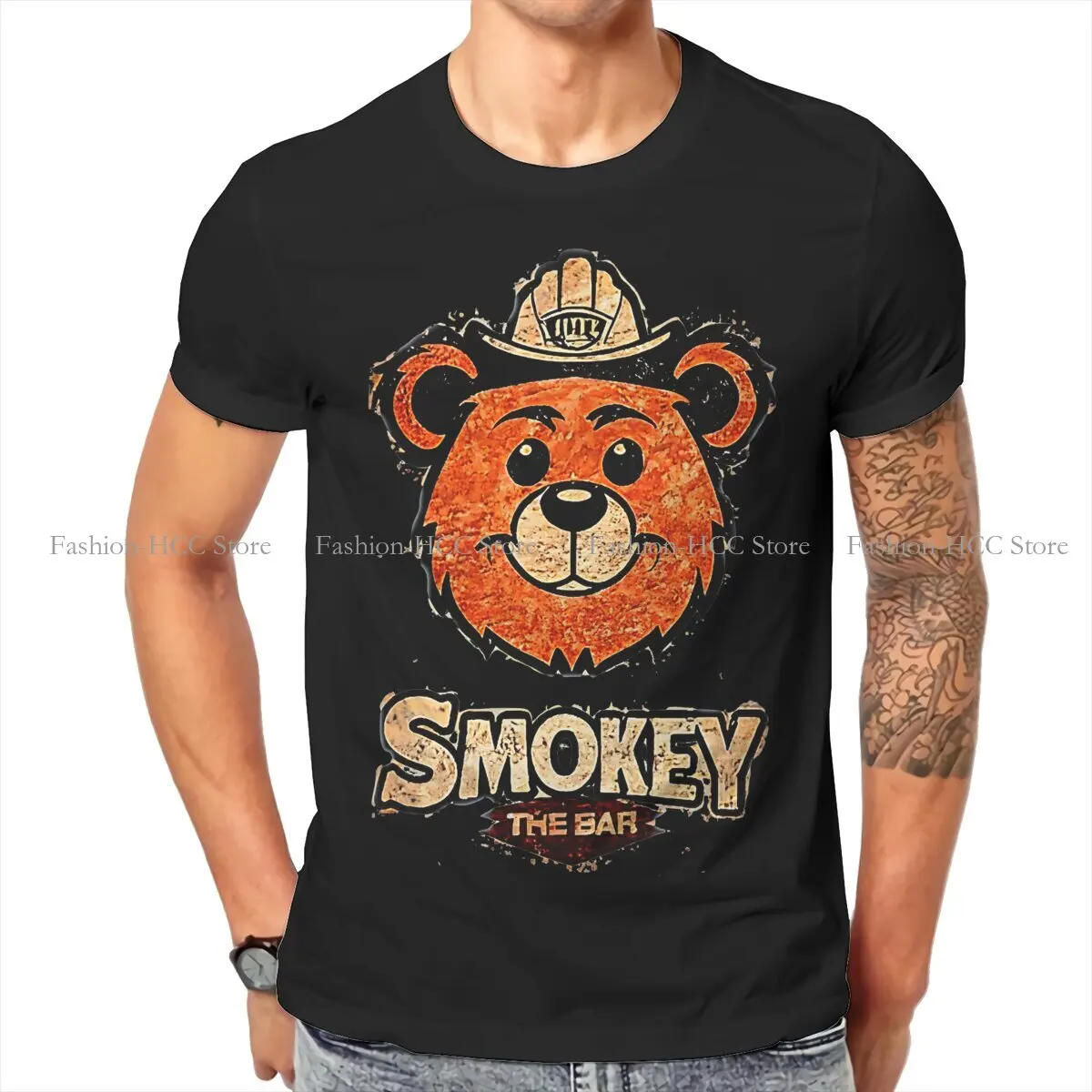 Smokey The Bear Smokey Says Wildfire Wise Cute Tshirt Vintage Men Grunge Teenager Clothing Top Oversized Cotton O-Neck T Shirt