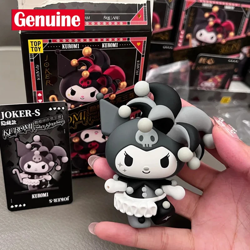 

Genuine Sanrio Blind Box Kuromi Poker Kingdom Spade Series Figures Toys Dolls Mystery Box Children Birthday Christmas Gifts