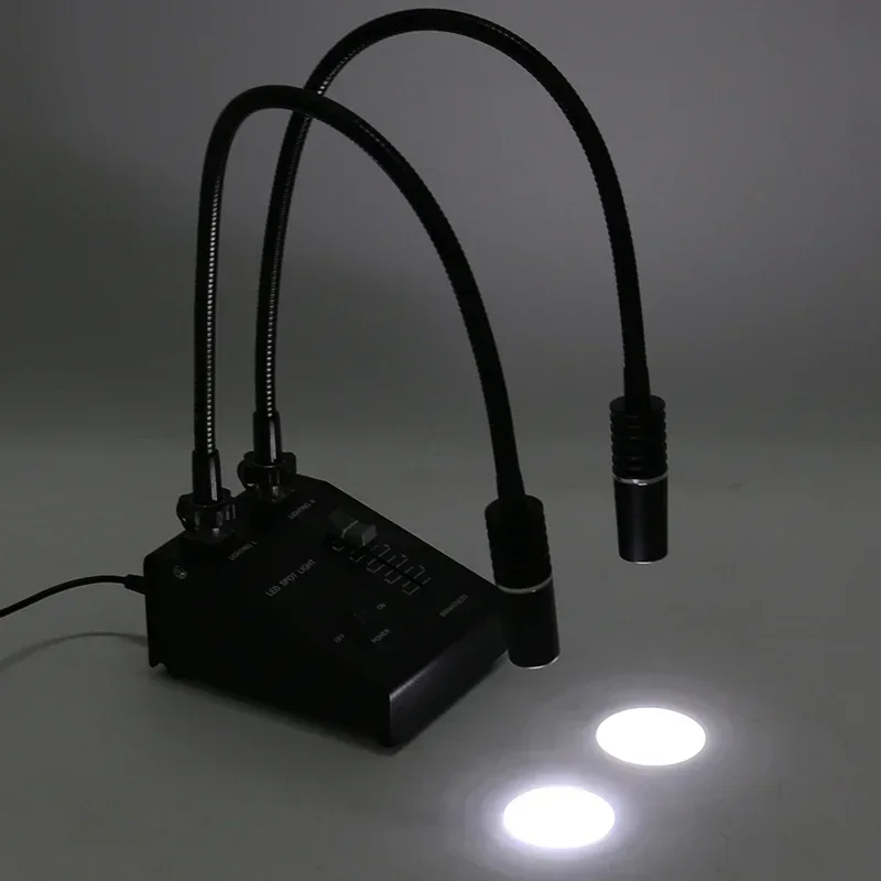 3 in 1 6500K 6W Microscope LED Gooseneck Light  Industry Illuminator Lamp Spot Light Lamp Fill Light Lamp With 60 LED Ring