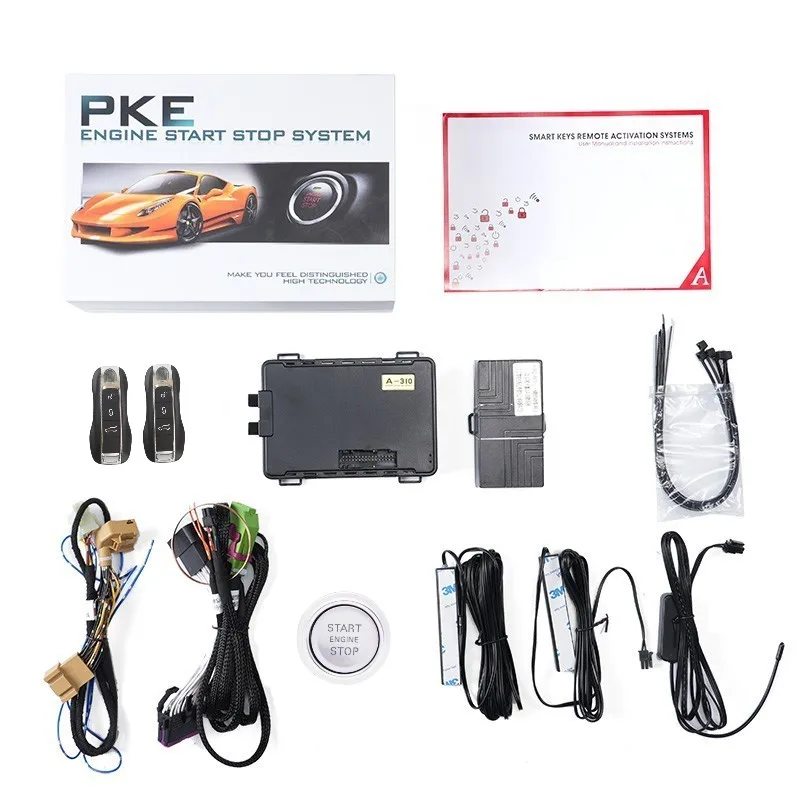 Add car keyless start stop system for Porsche Cayenne 955 957 958 Remote start comfort entry system GSM Mobile APP phone control