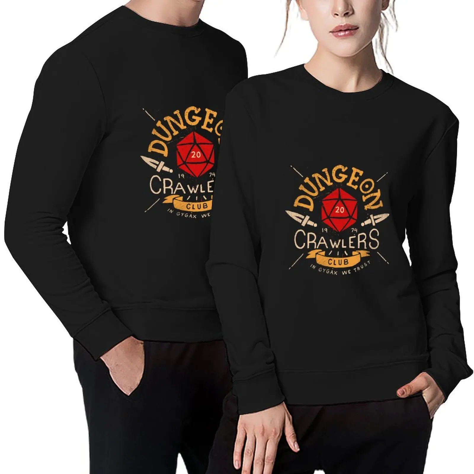

Dungeon Crawlers Club- In Gygax We Trust Pullover men's autumn clothes men wear male clothes tracksuit men graphic sweatshirts