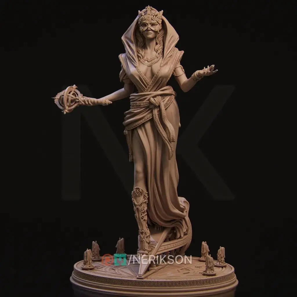 

1/18 Scale 90mm about height Resin Figure Assemble Model Kit Lachesis Unassembled and Unpainted 3D printing statue toy 1468