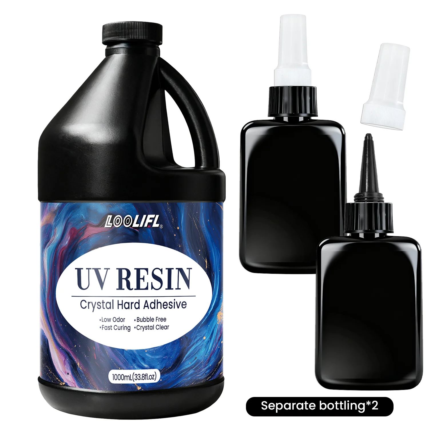 Zeer transparante UV-lijm, waterdicht, UV-verbeterde uitharding, gebruikt voor handwerkproductie, doe-het-zelf-modellen. (met ultraviolette lamp) - afbeelding 1