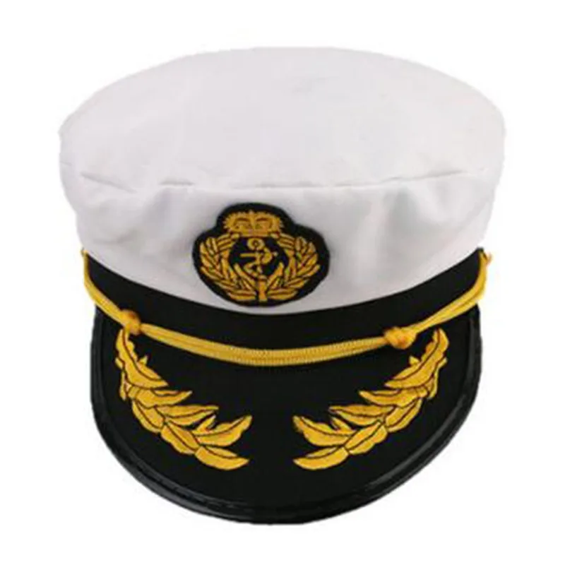 Navy Captain Hat Marine Sailor Skipper Yacht Hat Funny Party Costume Cap High Quality Cosplay Accessory For Nautical Theme Party