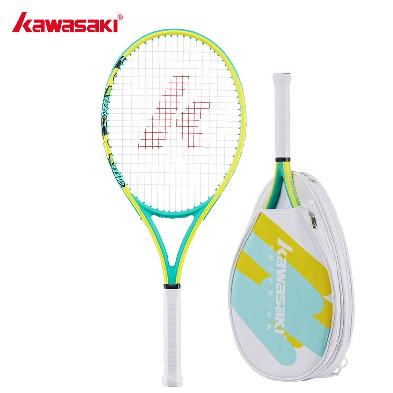 

Kawasaki Tennis Racquet Shock Absorber-100 Carbon Fiber Oval Frame Mid-level Training Tennis Racket with Tennis Bag
