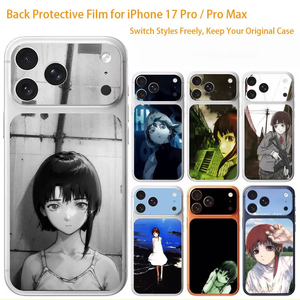 

S-Serial E-Experiments L-Lain Premium Skin Wrap for iPhone 17 Pro/Max, Back Frame Camera Protective Decal (Not Case)