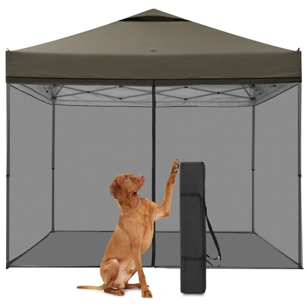 

10x10 Pop Up Screened Canopy Tent, Instant Setup for 1 Person with Netting, Portable & Compact, Waterproof & UV, Customized