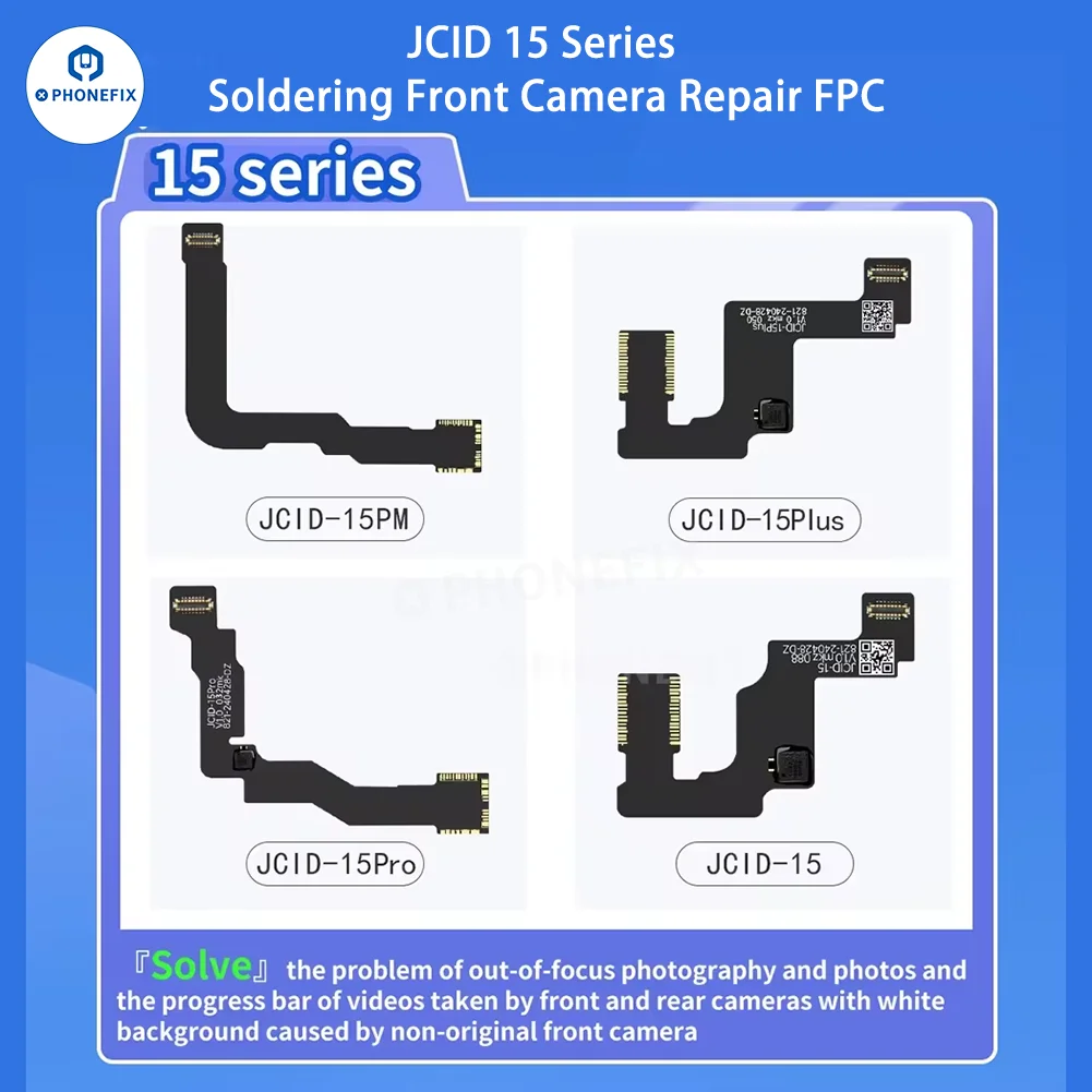 JC Original Soldering Front Camera Flex Cable for iPhone 14-15 Pro Max Non-original Front Camera Caused Out Of Focus Photography