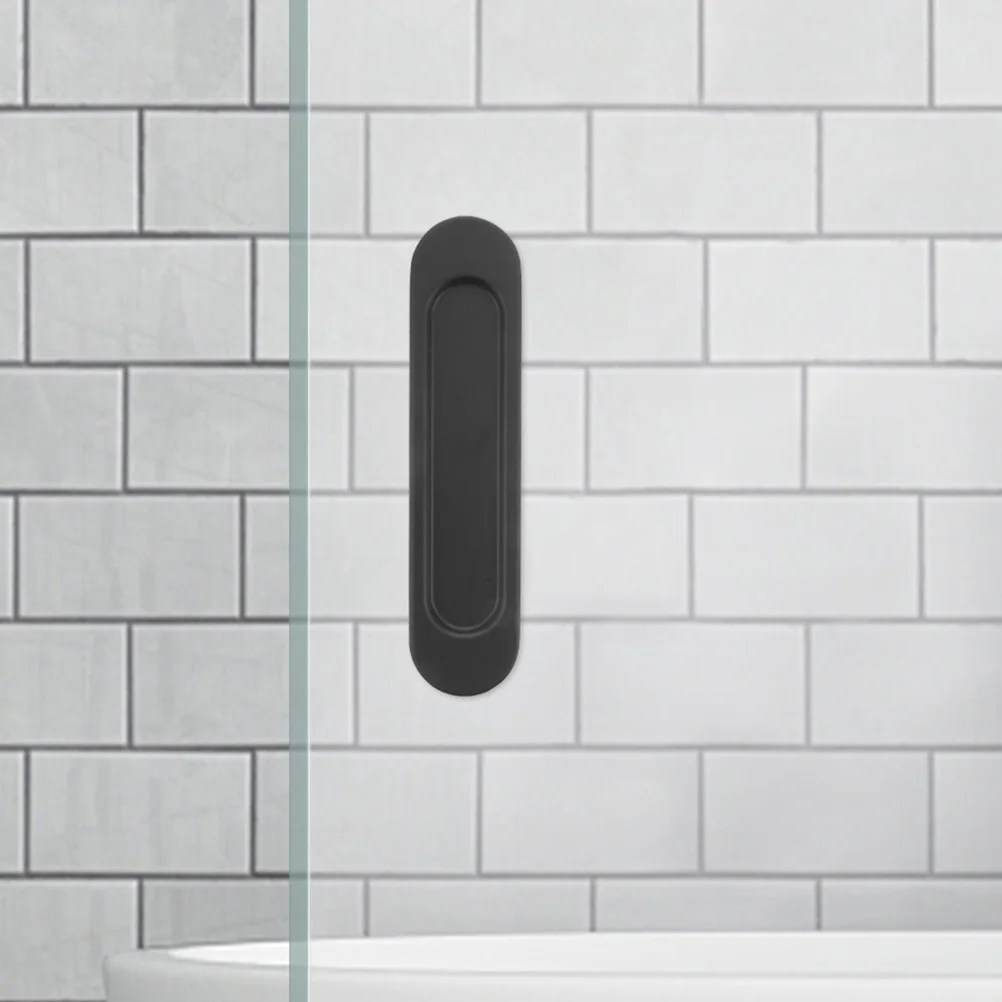 

4pcs No Drill Door Handle Self Adhesive Flush Pull For Closet Cabinet Glass Sliding Barn Door Hardware Recessed Handle