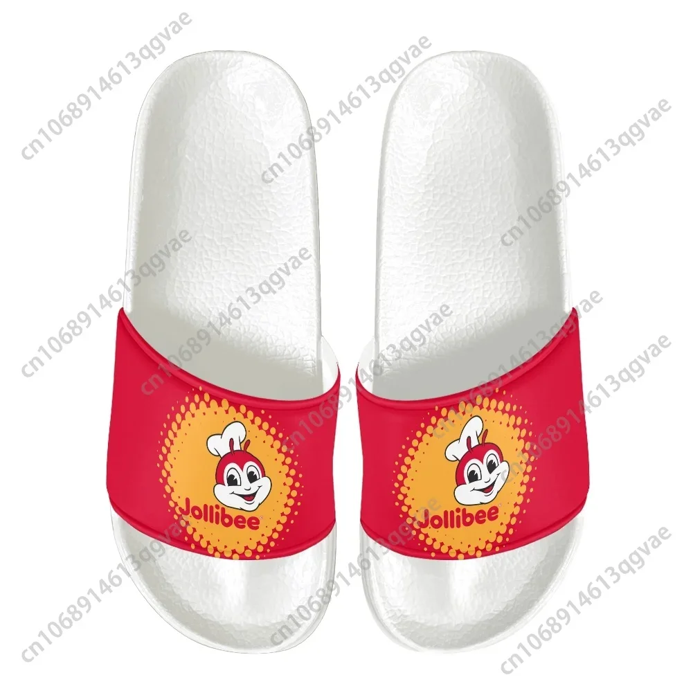 J-Jollibee Philippine Fast Food Chain Slippers Home Water Shoes Men Women Teenagers Beach Pool Sandals Custom Summer Slipper