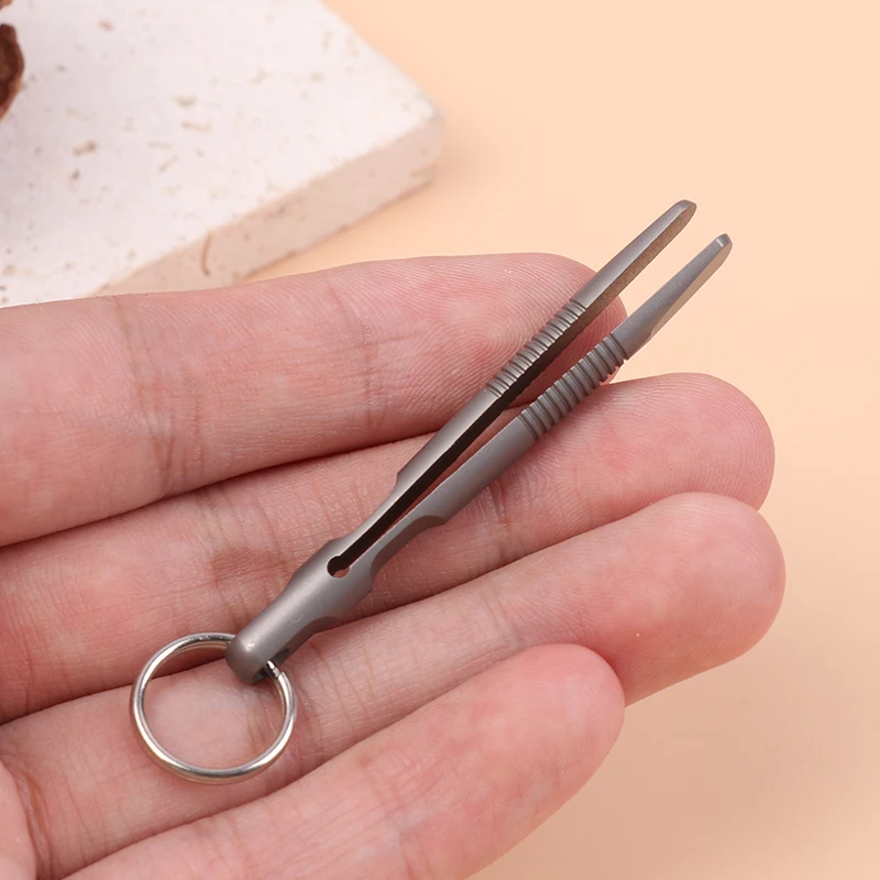 Mini Titanium Tweezers TC4 Titanium Alloy Clip Portable Tweezers Nipper EDC Outdoor Tool Pocket Maintenance Tool