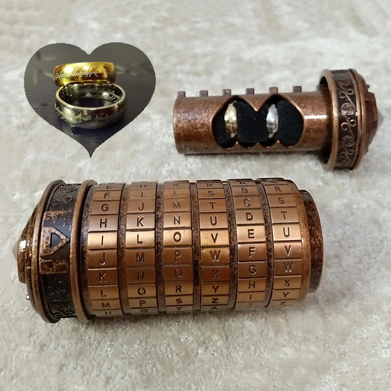 Unique Special Lock Container with Secret Space Engagement Ring Store Unusual Valentines Day Gift Saint Valentin Present for Her