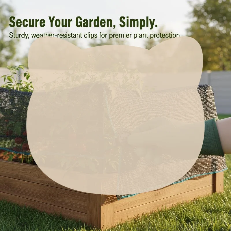 Durable Plastic Shade Net Fixing Clips Reusable Easy Install For Outdoor Use